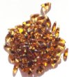 100 3x11mm Transparent Topaz Tortoise Dagger Beads